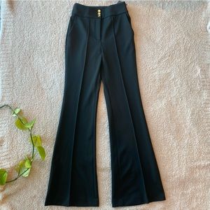 Express High Waisted Black Flare Business Pant Size 4R